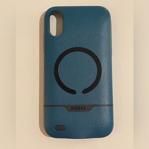 Rebel Battery Phone Case For iPhone XR (Model RP71) - Teal/Blue Used